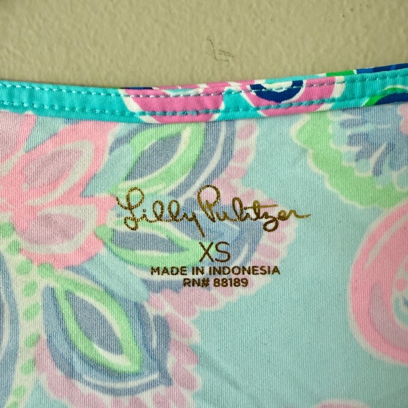 LILLY PULITZER Talli Cover-up Dress Blue Horizon Jungle Sunrise XS - Picture 5 of 10